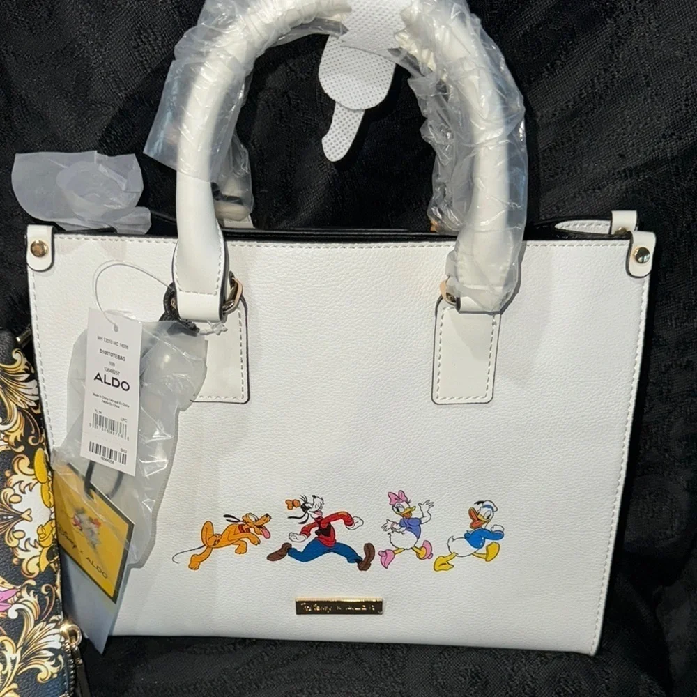 DISNEY X ALDO 100 Mickey & Minnie Handbag and Disney MULTI CHARACTER Crossbody - Picture 3 of 14